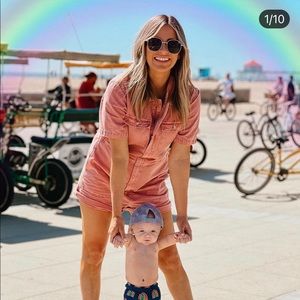 Pink utility romper NWT / never worn